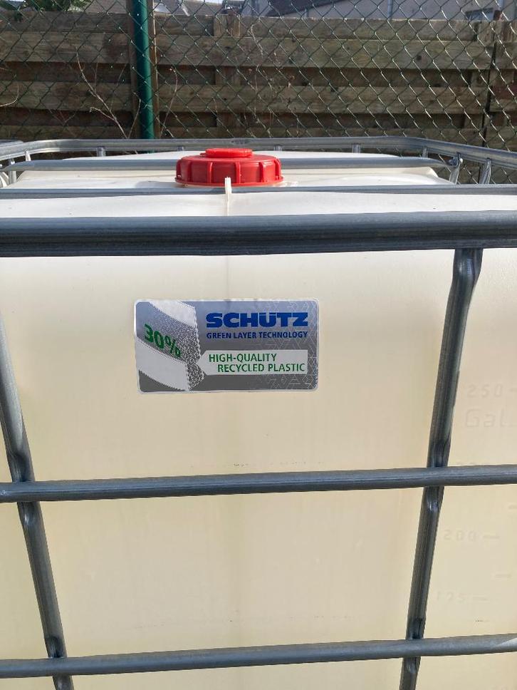 Ibc container, Tuin en Terras, Regentonnen, Zo goed als nieuw, Kunststof, Met kraantje, Ophalen