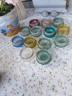 13 glazen kaarsjeshouders !, Ophalen of Verzenden