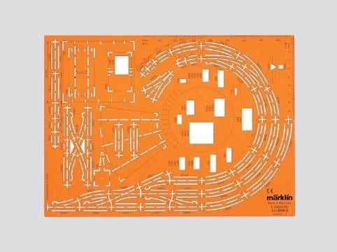 marklin 2415 railplan tekensjabloon voor C rails, Wisselstroom, Rails, Ophalen of Verzenden, Zo goed als nieuw
