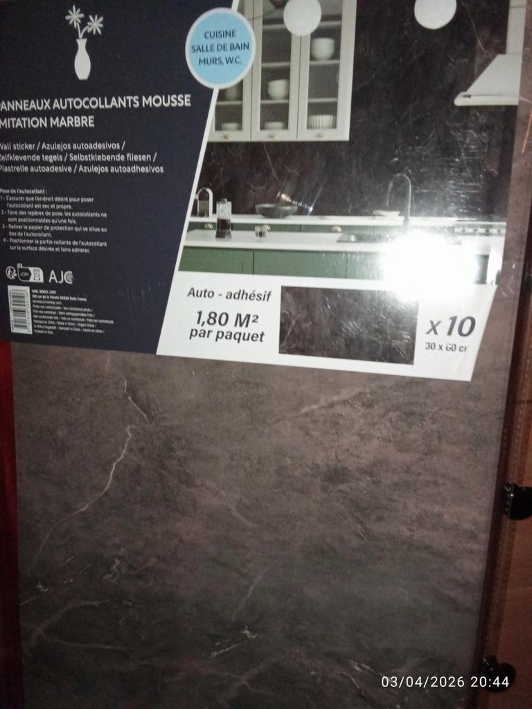 Panneaux autoadhésifs effet marbre, Bricolage & Construction, Enlèvement ou Envoi