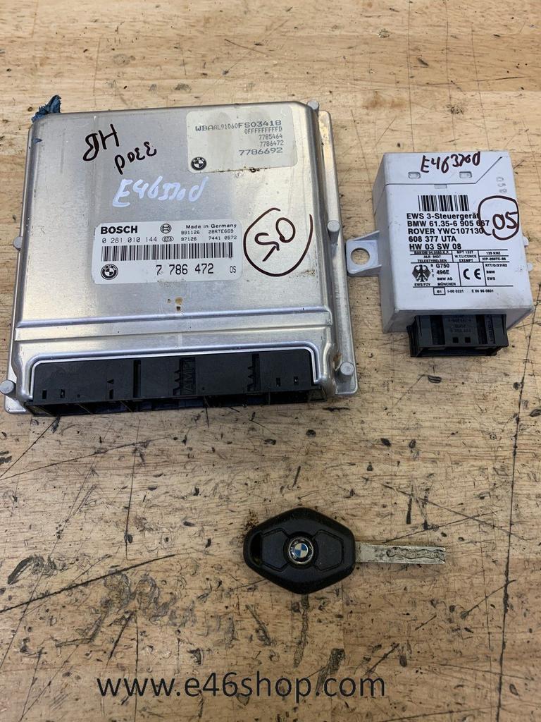 ECU DDE EWS SET BMW E46 330D HANDBAK OE 7786472, -, Utilisé, -, Enlèvement ou Envoi