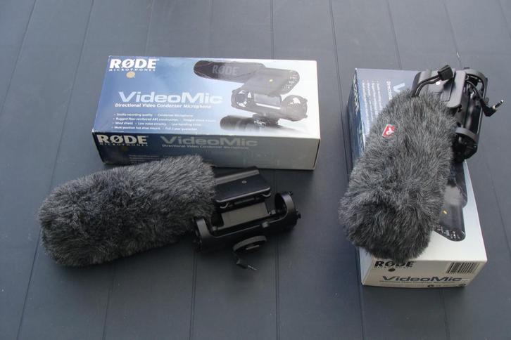 RodeVideoMics met o.a. Rycot windbescherming, Audio, Tv en Foto, Fotografie | Professionele apparatuur, Zo goed als nieuw, Ophalen of Verzenden