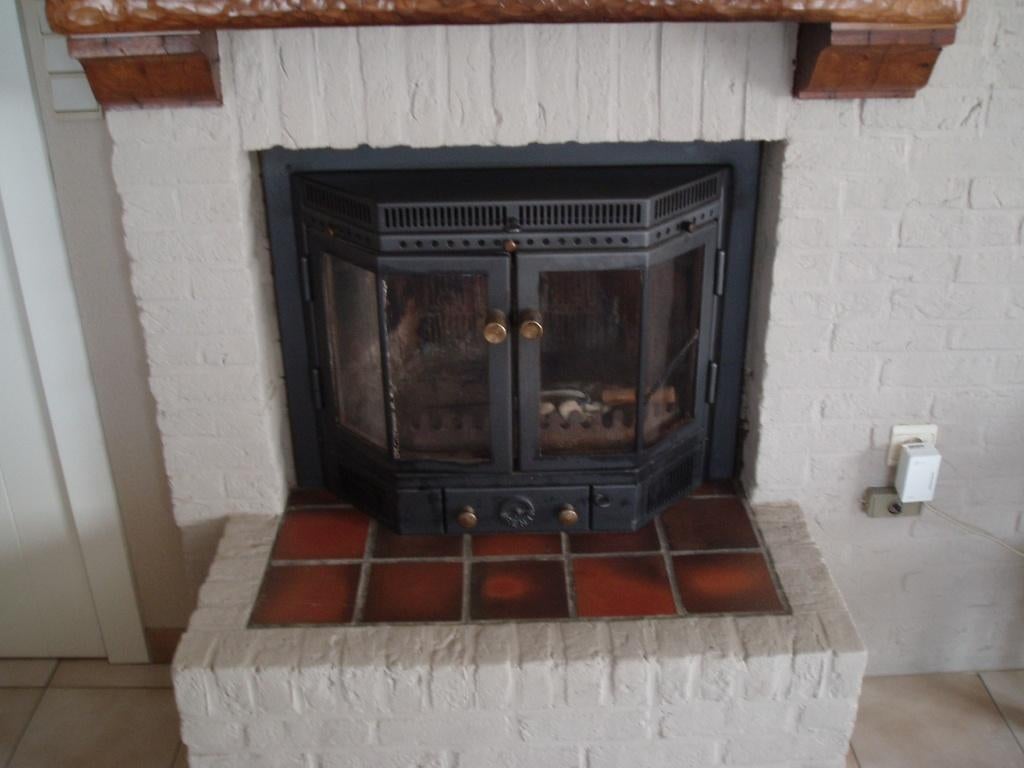 inbouw kachel, Huis en Inrichting, Ophalen, Gebruikt, Houtkachel, Inbouw