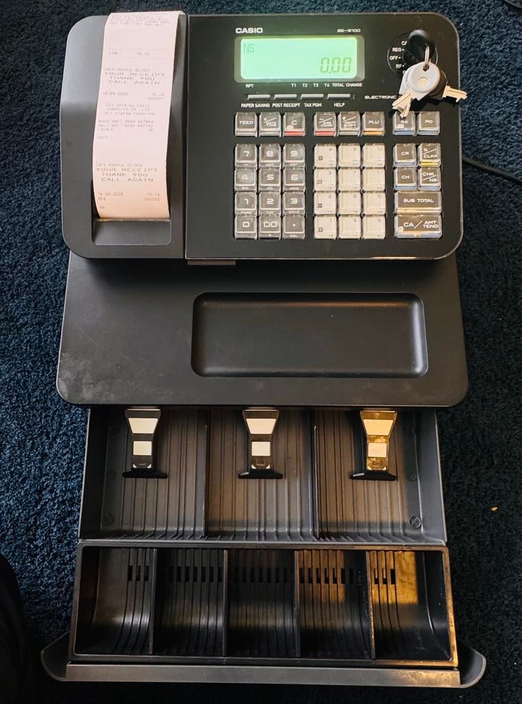 Casio kassa, Diversen, Ophalen, Zo goed als nieuw