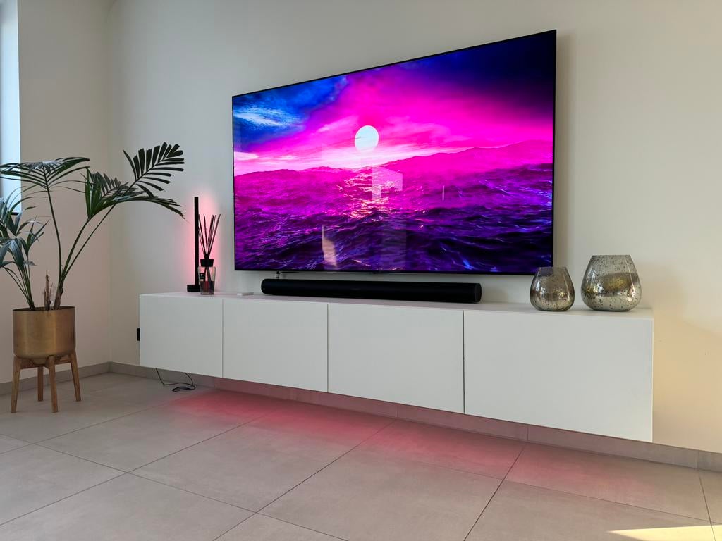 IKEA BESTÅ TV-meubel – Wit – Moderne look – Topstaat, Enlèvement, Comme neuf