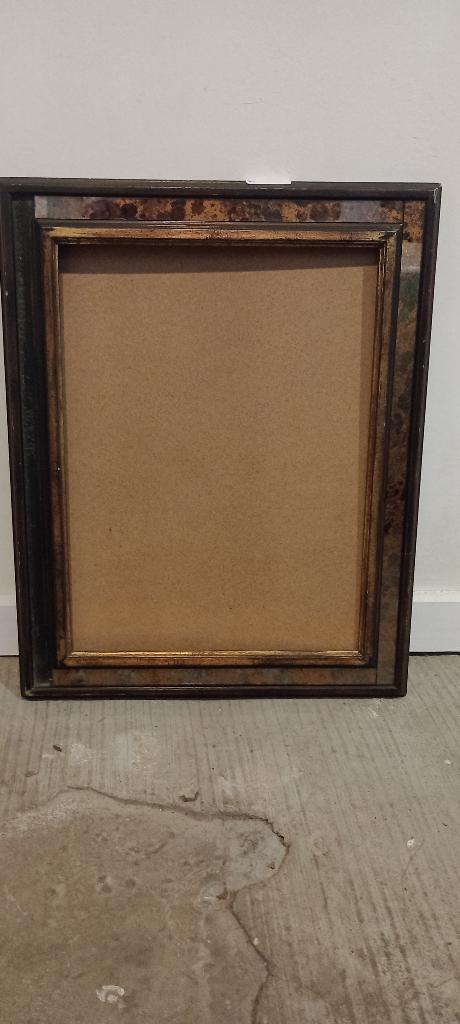 Cadre ancien doré à patine vintage – Format 30x40 cm, c46, Maison & Meubles, Accessoires pour la Maison | Cadres, Utilisé, Bois