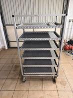 Verrijdbare kar ,rek, schabben,aluminium, Ophalen, Gebruikt