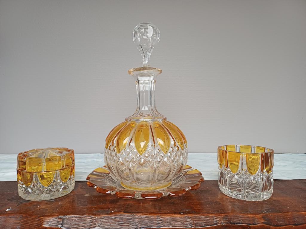 val saint lambert vintage kristallen drankset set 4 suks, Enlèvement