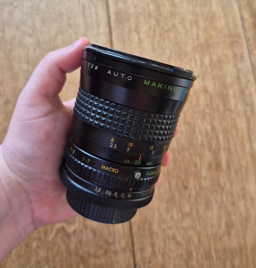 Objectif photo Makinon 28-80mm f/3.5-4.5 Macro, TV, Hi-fi & Vidéo, Photo | Lentilles & Objectifs, Enlèvement ou Envoi, Utilisé