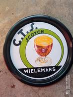 Ancien plateau plaque émaillée CTS Wielemans, Enlèvement ou Envoi, Utilisé, Panneau publicitaire
