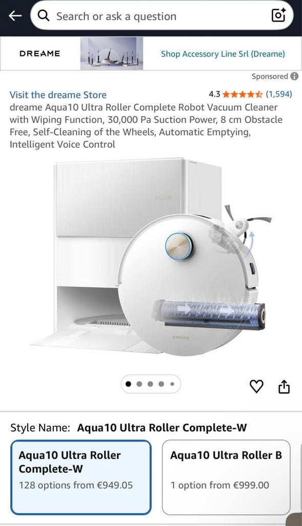 Dreame robot stofzuiger, Elektronische apparatuur, Stofzuigers, Nieuw, Robotstofzuiger, Minder dan 1200 watt, Ophalen