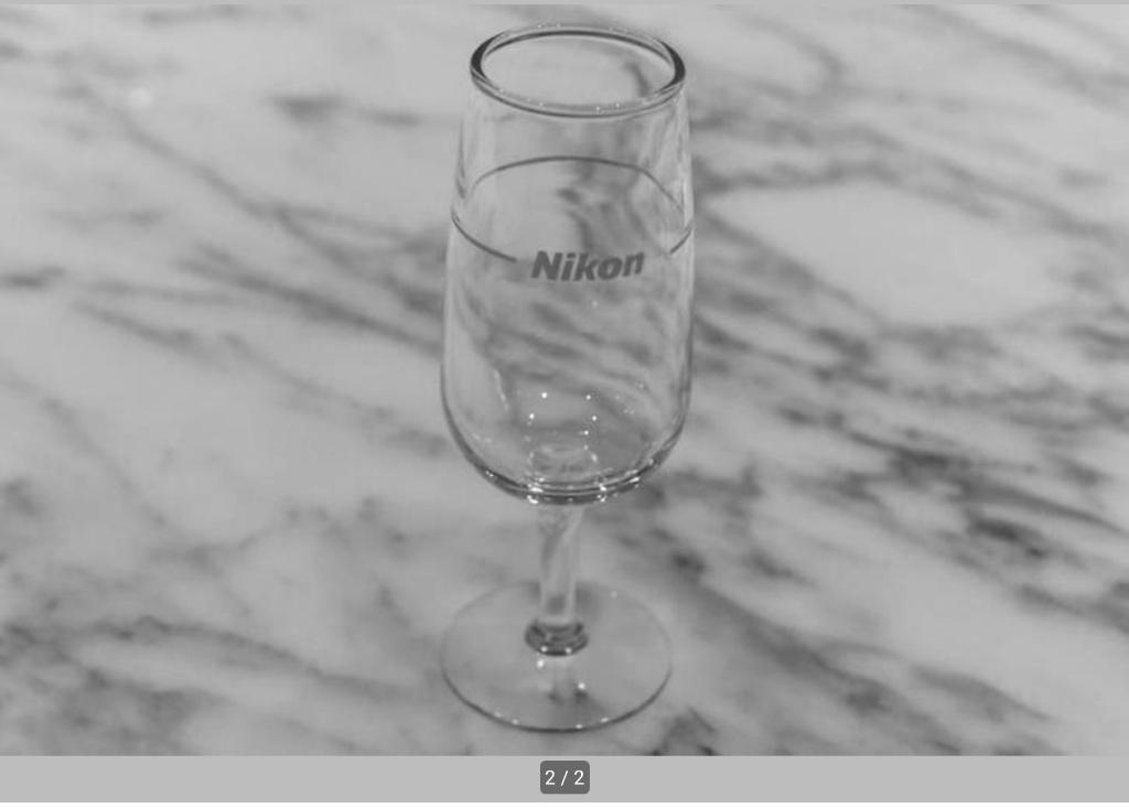 Portoglas met logo Nikon, Ophalen of Verzenden, Zo goed als nieuw, Borrel- of Shotglas