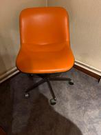 Vintage Artifort bureaustoel oranje leder, Huis en Inrichting, Ophalen, Gebruikt, Oranje, Bureaustoel