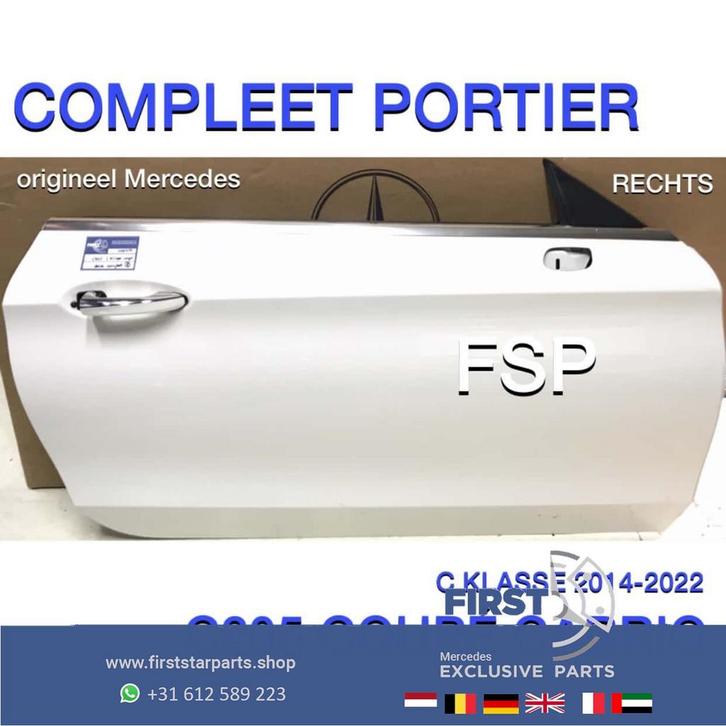 C205 W205 COMPLEET PORTIER WIT RECHTS COUPÉ CABRIO DEUR Merc, Autos : Pièces & Accessoires, Carrosserie & Tôlerie, Porte, Mercedes-Benz
