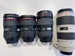 4 Objectifs CANON: 24-105mm 16-35mm 70-200mm 24-70mm, Enlèvement, Utilisé, Téléobjectif, Zoom