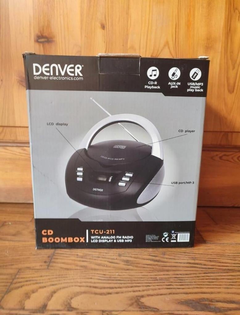 Draagbare Radio cd usb NIEUW IN DE DOOS, Enlèvement, Neuf, Radio, Avec lecteur de CD