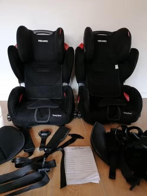 Twee autostoelen Young Sport Recaro, Ophalen, Gebruikt, Overige merken, Autogordel