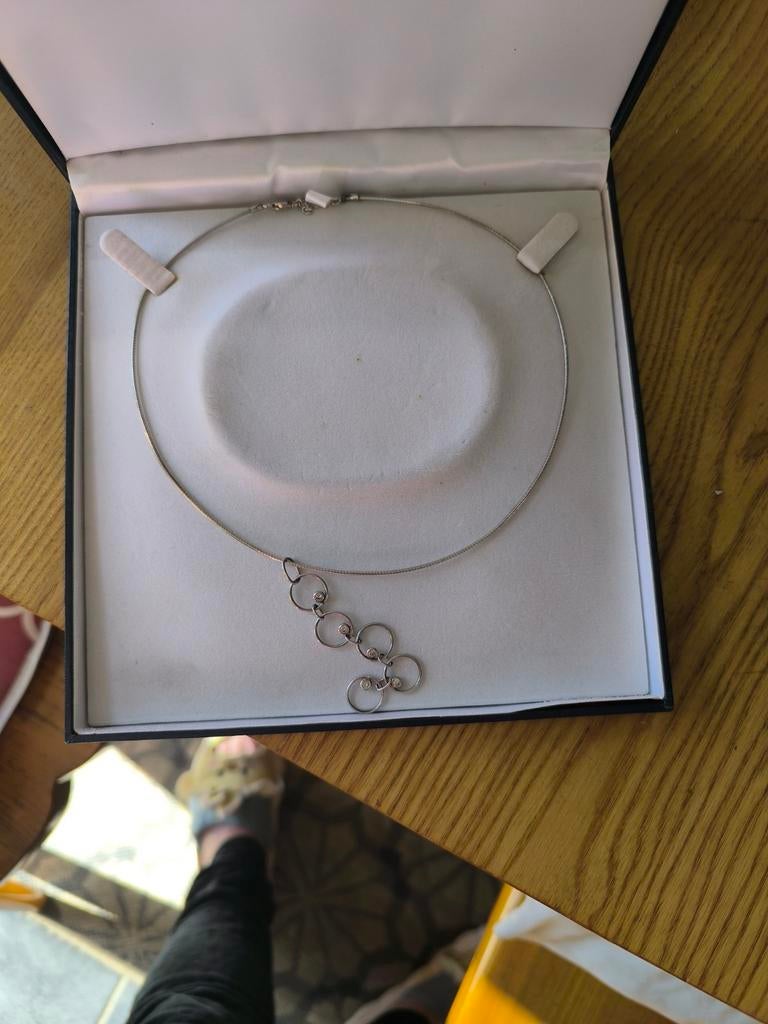 Zilveren ketting, Bijoux, Sacs & Beauté, Colliers, Enlèvement ou Envoi, Argent, Argent