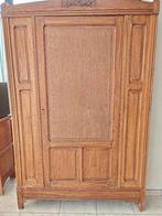 Oude kleerkast met motief (binnenin legplanken), 100 à 150 cm, Enlèvement, Utilisé, 200 cm ou plus