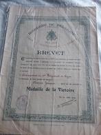 Brevet 1914 - 1918 Médaille de la Victoire - 1919, Enlèvement ou Envoi, Armée de terre, Ruban, Médaille ou Ailes