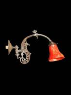 Lampe Art Nouveau en bronze et pâte de verre de 42cm/32, Enlèvement