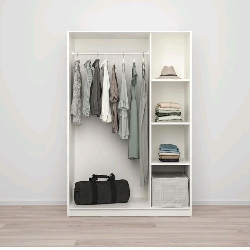 2 dezelfde kledingkasten kleppstad ikea wit, Maison & Meubles, Armoires | Penderies & Garde-robes, Enlèvement