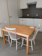 tafel + stoelen, Huis en Inrichting, Tafels | Eettafels, Ophalen, Gebruikt, 100 tot 150 cm, 50 tot 100 cm