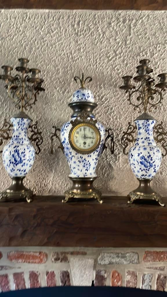 Schouwgarnituur, Antiquités & Art, Antiquités | Horloges, Enlèvement