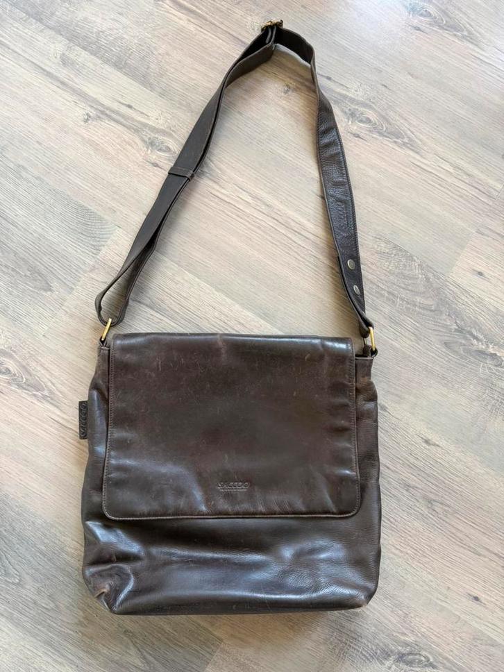Lederen tas Saccoo by Bosboom, Bijoux, Sacs & Beauté, Sacs | Sacs à bandoulière, Utilisé, Autres marques, Brun, Cuir, Enlèvement ou Envoi