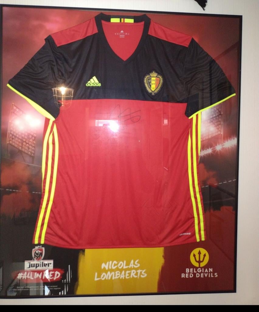 2 rode duivels kaders all in red., Enlèvement, Comme neuf, Maillot