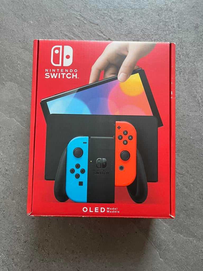 Nintendo switch oled compleet in doos, Ophalen, Zo goed als nieuw, Switch OLED