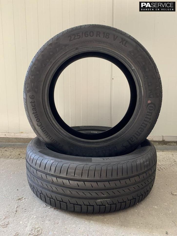 2x Continental 225 60 18 zomerbanden met 6.5 mm, Autos : Pièces & Accessoires, Pneus & Jantes, Jante(s), Utilisé, Enlèvement ou Envoi