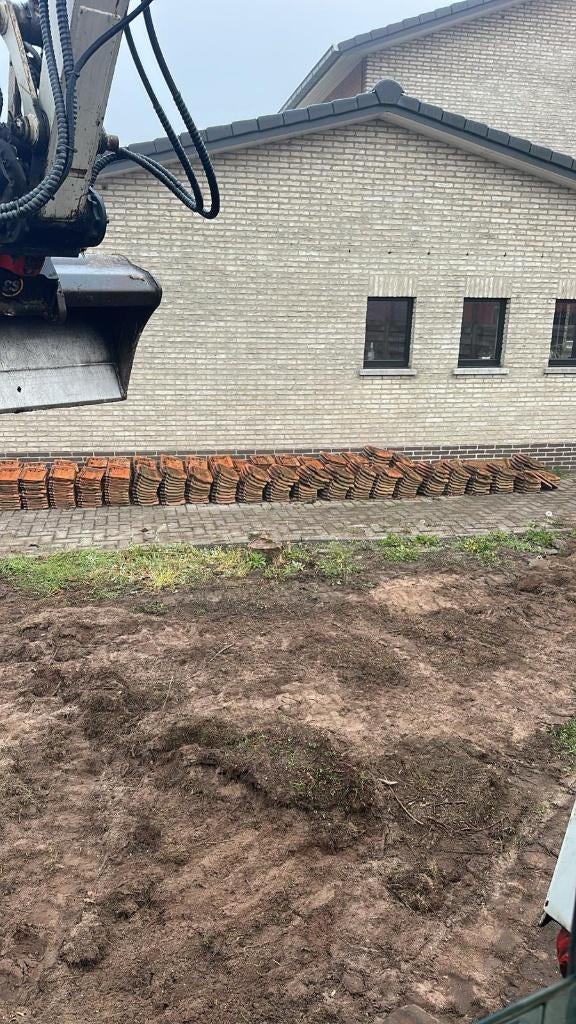 Dakpannen, Pierre ou Argile, Enlèvement, Utilisé, 5 à 10 m²