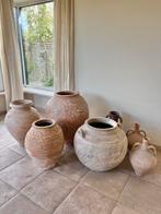 Lot van 7 antieke terracotta kruiken uit Zuid-Europa, Ophalen