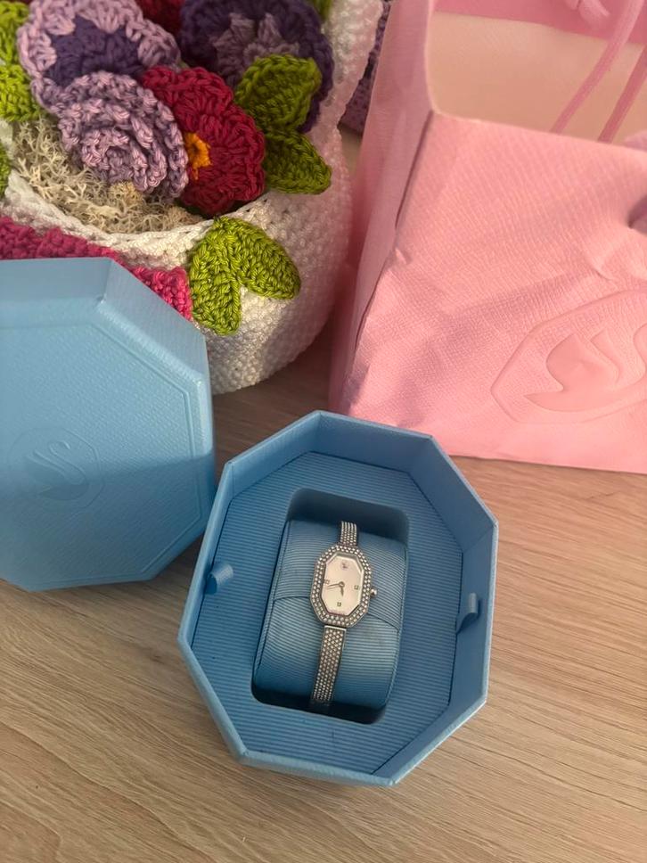 Swarovski Dextera Octagon Watch, Handtassen en Accessoires, Horloges | Dames, Zo goed als nieuw, Polshorloge, Overige merken, Ophalen