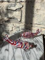 2 vissen in mondgeblazen glas, Ophalen of Verzenden, Zo goed als nieuw, Dier