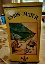 Ancienne allumette syndicale en boîte métallique, Collections, Enlèvement, Utilisé