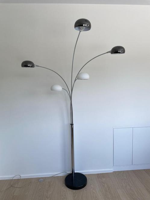 Mooie staanlamp / lampadaire met 5 lichtpunten, Huis en Inrichting, Lampen | Vloerlampen, Zo goed als nieuw, 200 cm of meer, Glas