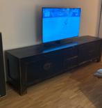 Tv meubel stijl Chinees, zwart 208 x 42 x 55 cm prijs ovt, Ophalen, Zo goed als nieuw