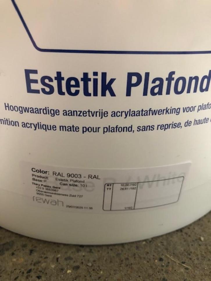 Plafondverf Rewah wit 10 liter, Huis en Inrichting, Overige Huis en Inrichting, Nieuw, Ophalen