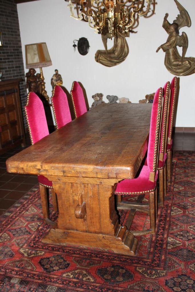 Vol eiken eetplaats, Huis en Inrichting, Complete eetkamers, Gebruikt, Ophalen