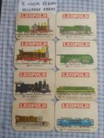 Volledige reeks bierviltjes Leopold locomotief treinen €12, Verzamelen, Ophalen of Verzenden, Viltje(s)
