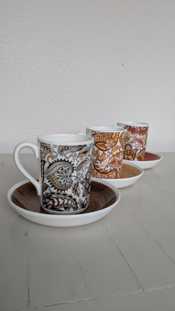 Trio set vintage tassen Royal Sphinx Maastricht, Antiek en Kunst, Antiek | Servies los, Ophalen