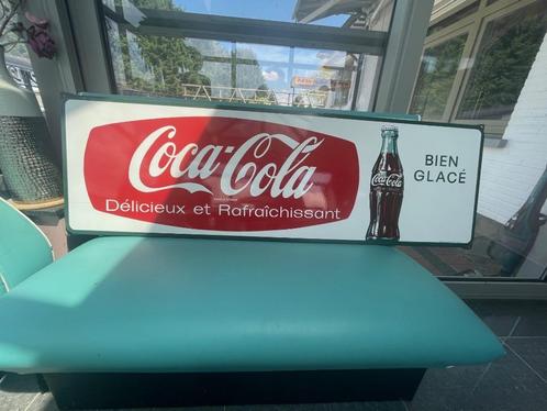 Plaque émaillée Coca Cola 1960, Verzamelen, Merken en Reclamevoorwerpen, Gebruikt, Reclamebord, Ophalen