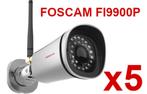 Lot de 5 caméras IP FOSCAM FI9900P, TV, Hi-fi & Vidéo, Caméras de surveillance, Comme neuf, Enlèvement ou Envoi
