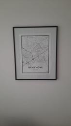 Lijst - Poster - België – BAVIKHOVE– Stadskaart – Kaart – Zw, Ophalen of Verzenden, Zo goed als nieuw