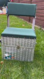 Vintage Aluminum Fishing Tackle Box Seat - Multi-functional, Ophalen, Zo goed als nieuw