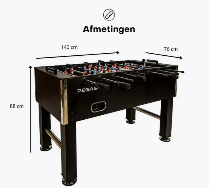Voetbaltafel Pegasi | Elite Black, Kinderen en Baby's, Speelgoed | Voetbaltafels, Gebruikt, Ophalen
