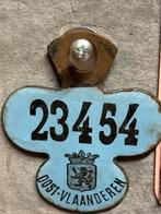 Fietsplaat 1904 Oost Vlaanderen plaque velo taksplaat vintag, Antiek en Kunst, Ophalen of Verzenden