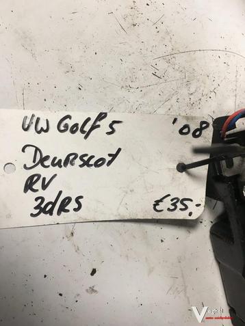 Vw Golf 5 2008 Binnenslot Rechtsvoor beschikbaar voor biedingen